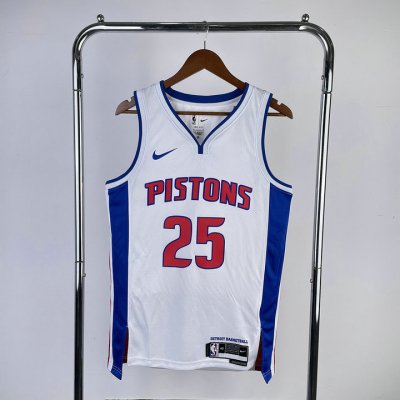 Maillot de Basket #25 Rose Detroit Pistons Blanc